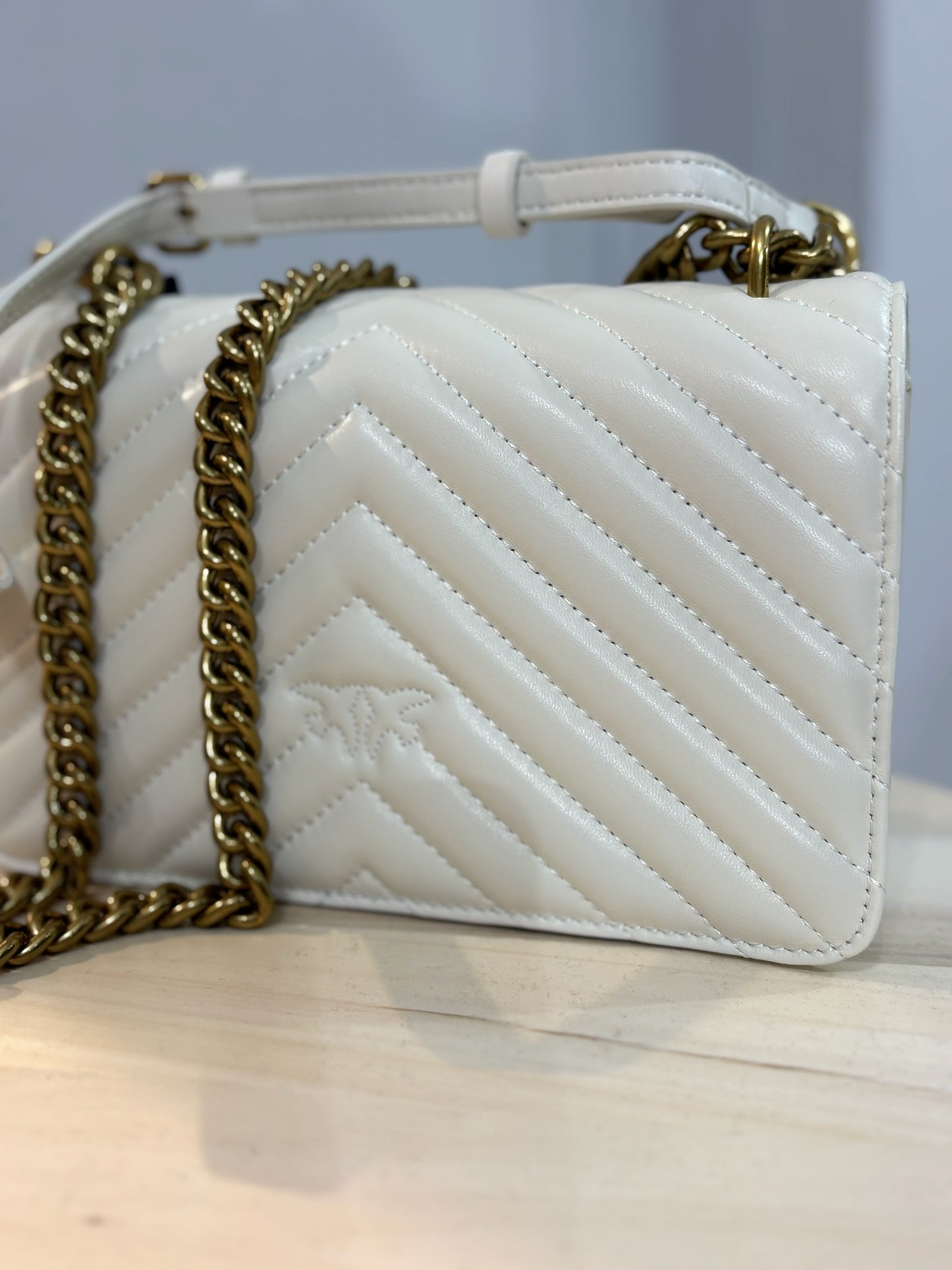 Pinko Love One Mini Dc Sheep Nappa Chevron, Borsa Donna, Taglia Unica