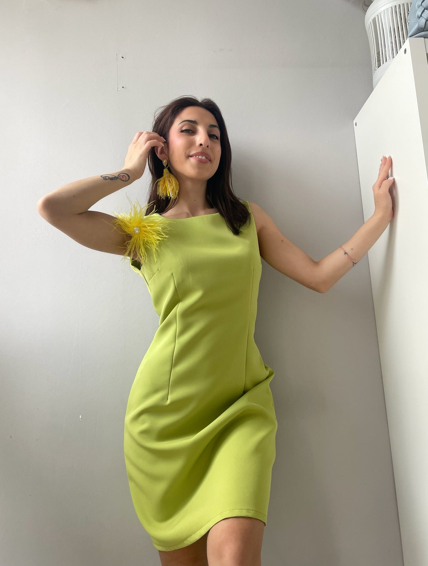 Tubino due pezzi verde lime