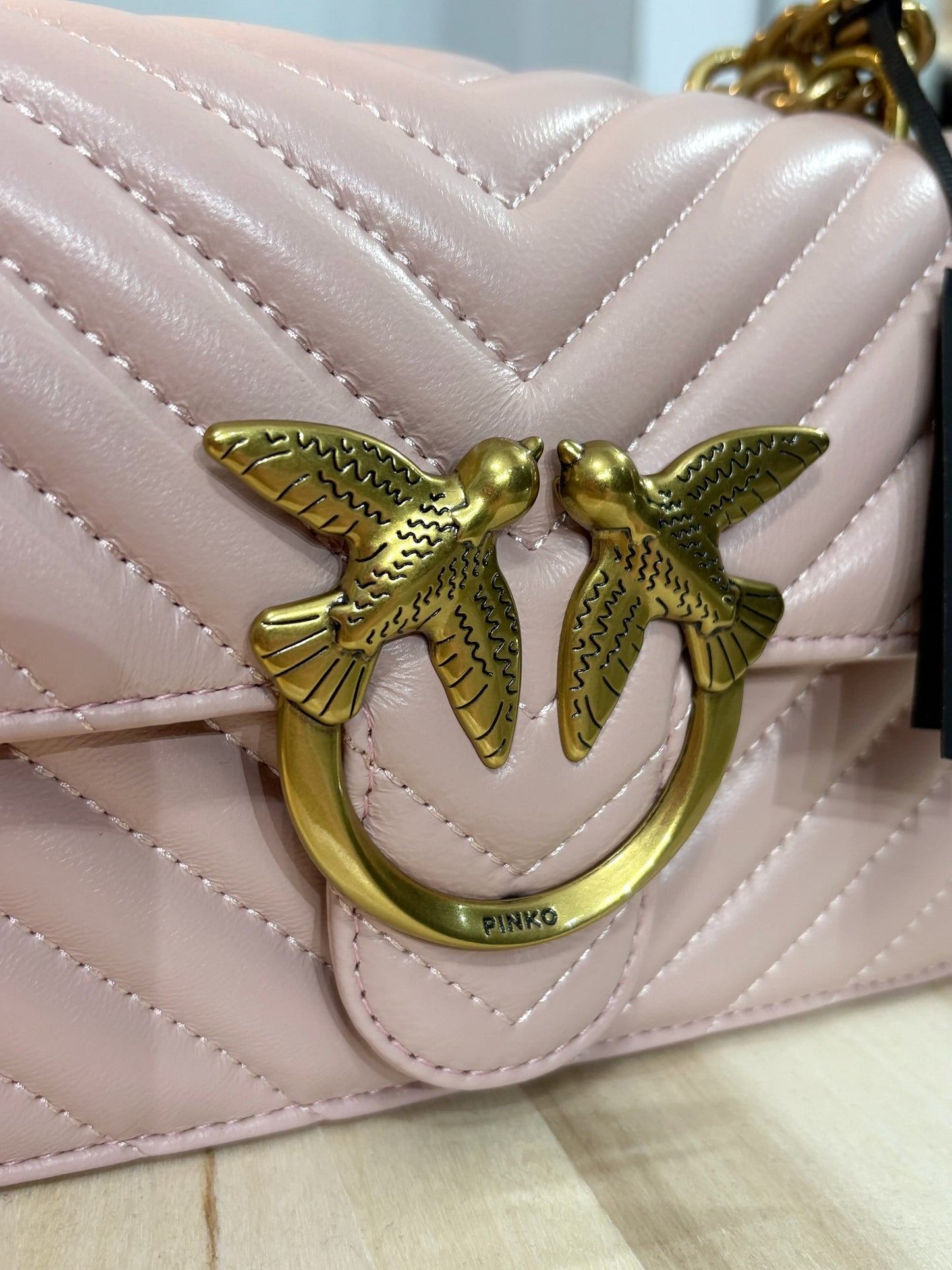 Pinko Love One Mini Dc Sheep Nappa Chevron, Borsa Donna, Taglia Unica