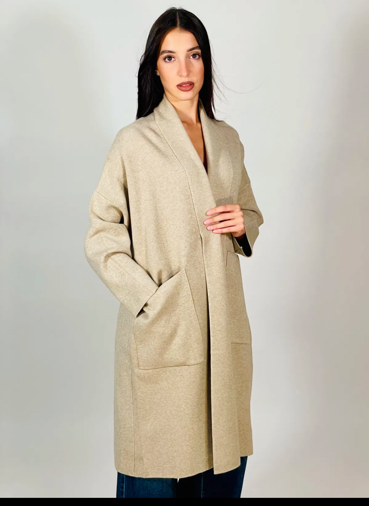 Cardigan lungo in lana