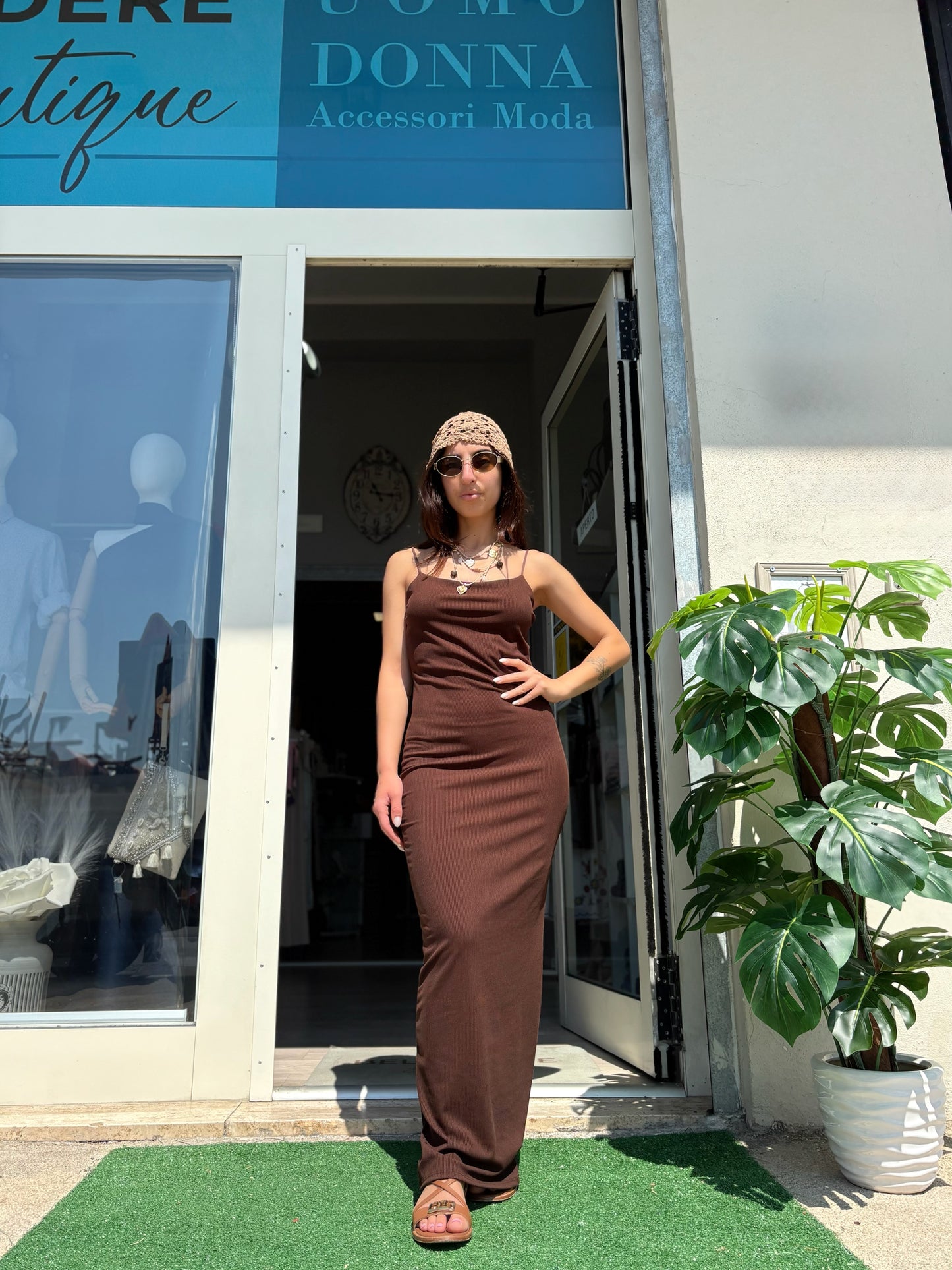 Vestito lungo palma