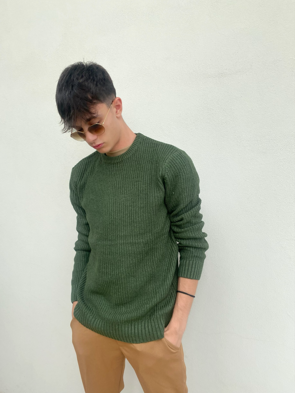 Maglione verde militare