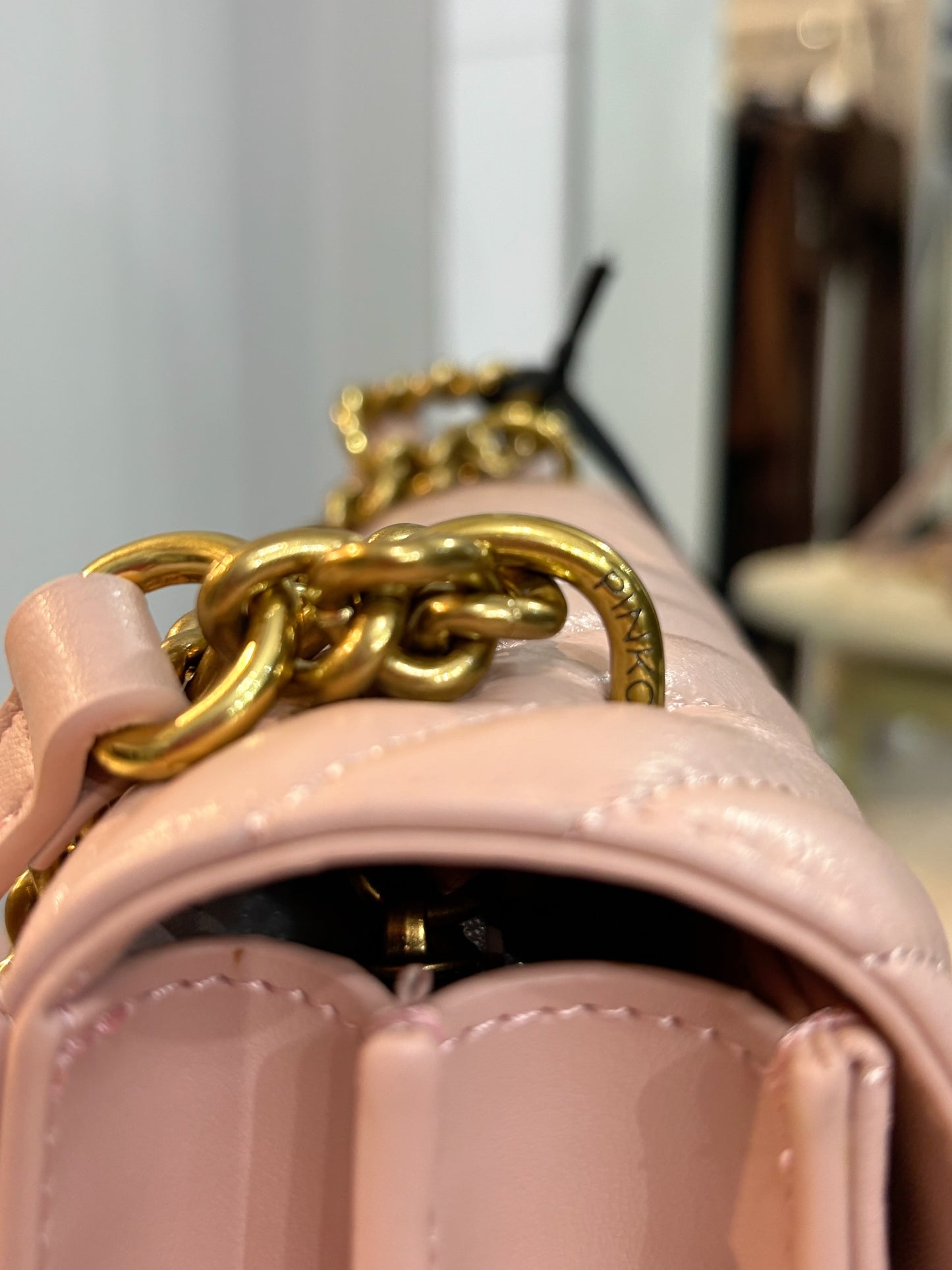 Pinko Love One Mini Dc Sheep Nappa Chevron, Borsa Donna, Taglia Unica