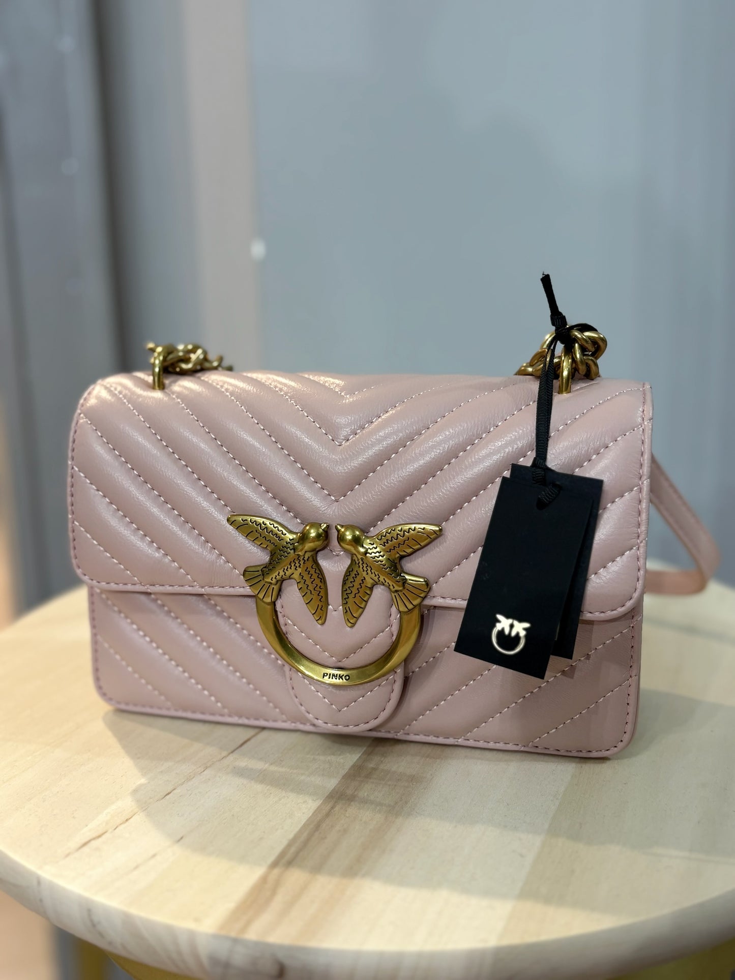 Pinko Love One Mini Dc Sheep Nappa Chevron, Borsa Donna, Taglia Unica