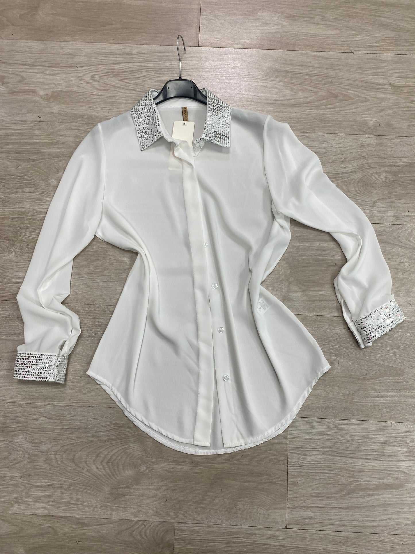 Camicia con colletto luminoso