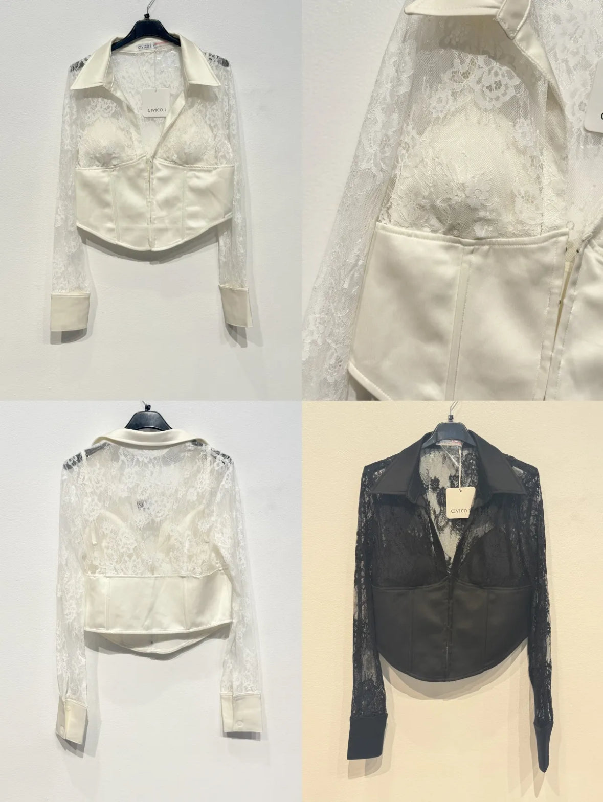 Blusa bustino in pizzo