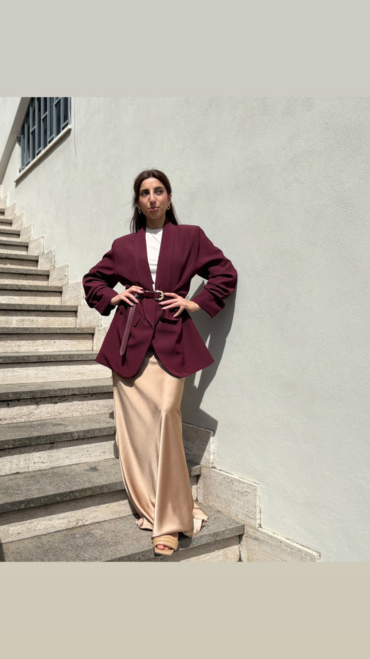 Blazer con arricciatura