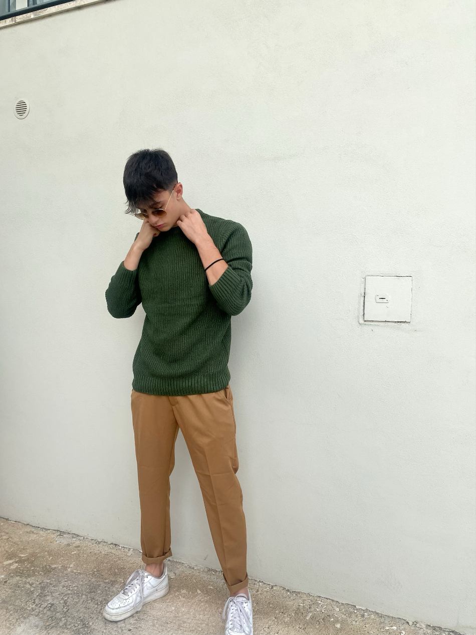 Maglione verde militare