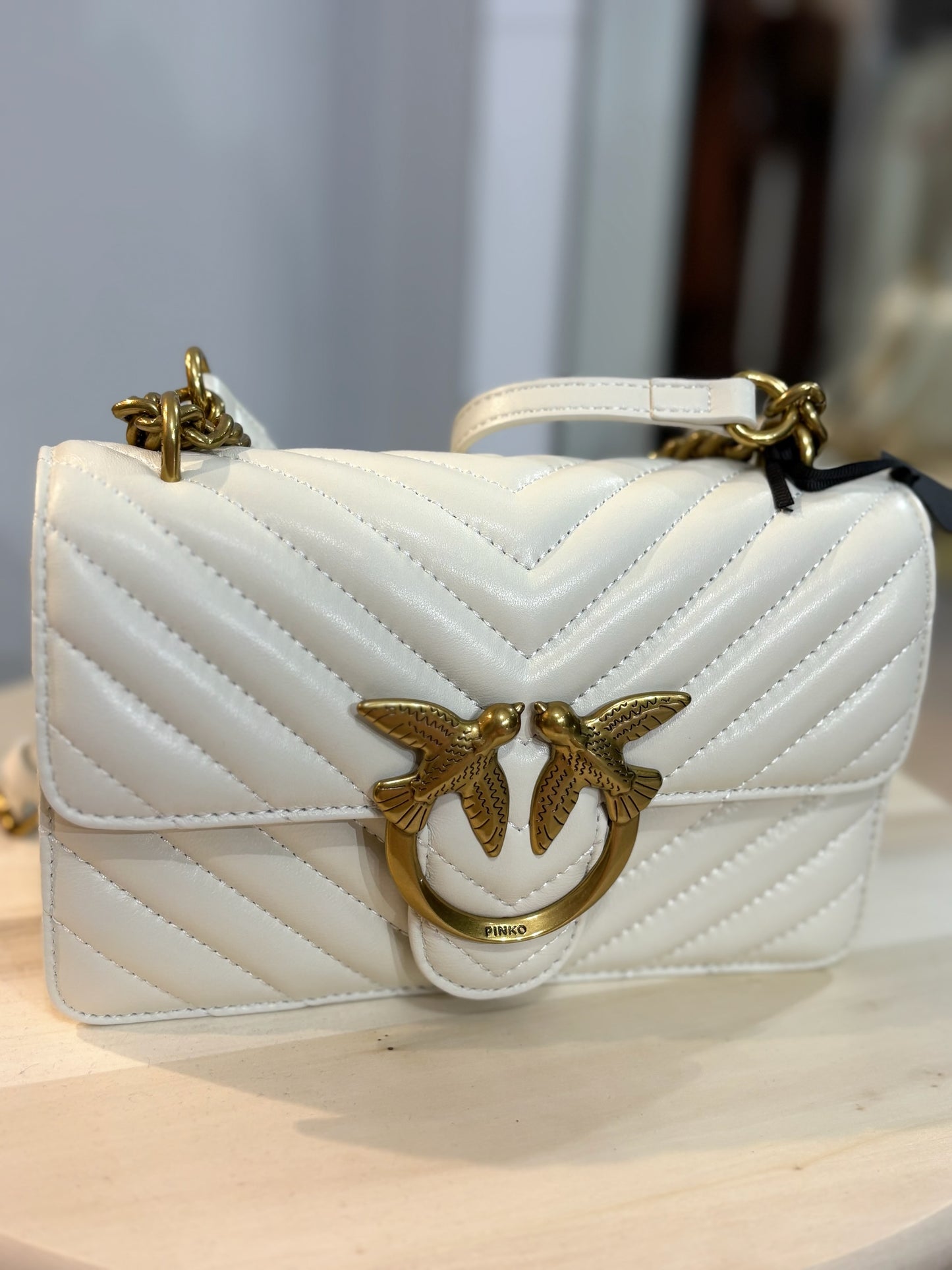 Pinko Love One Mini Dc Sheep Nappa Chevron, Borsa Donna, Taglia Unica