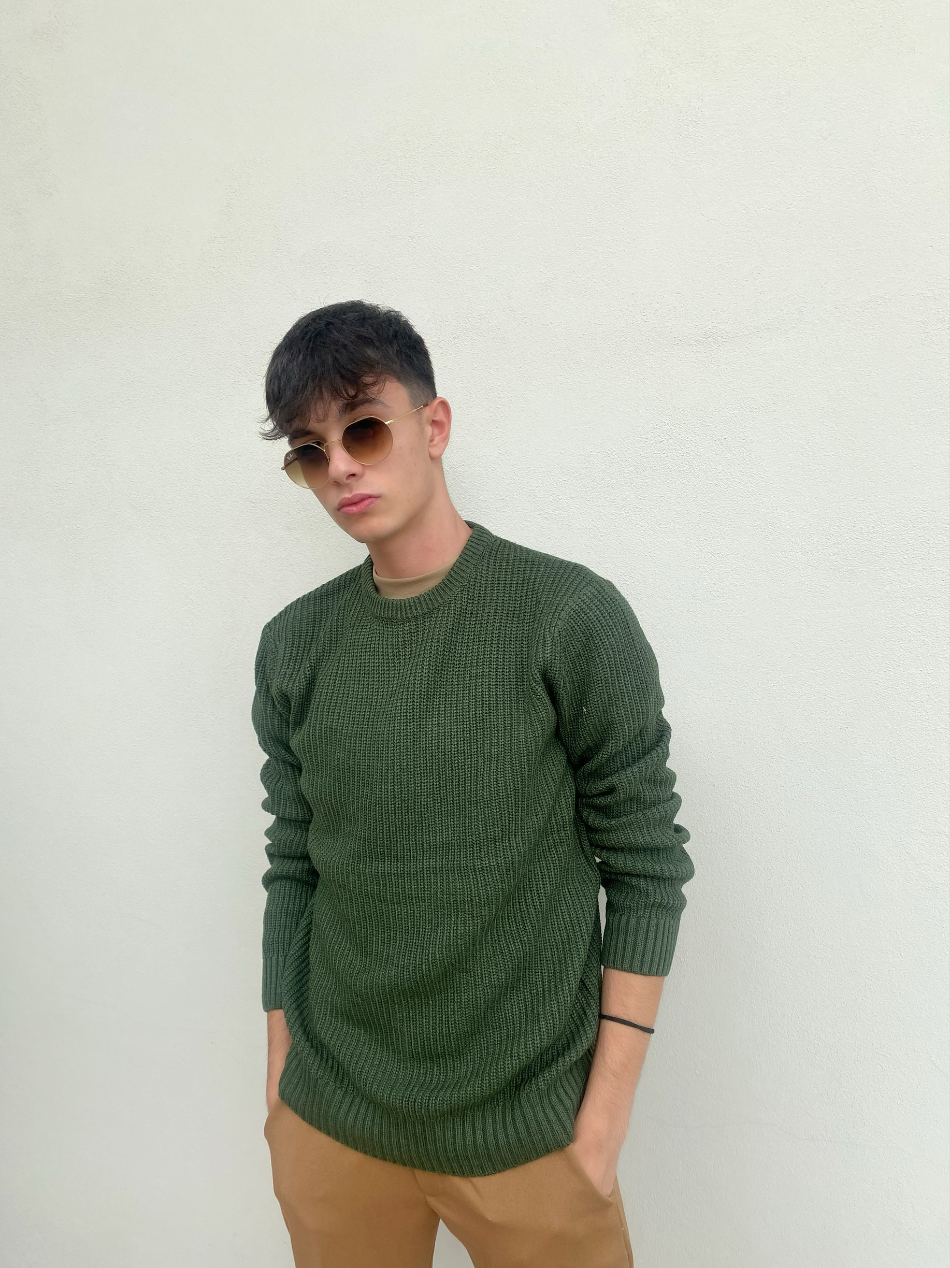 Maglione verde militare