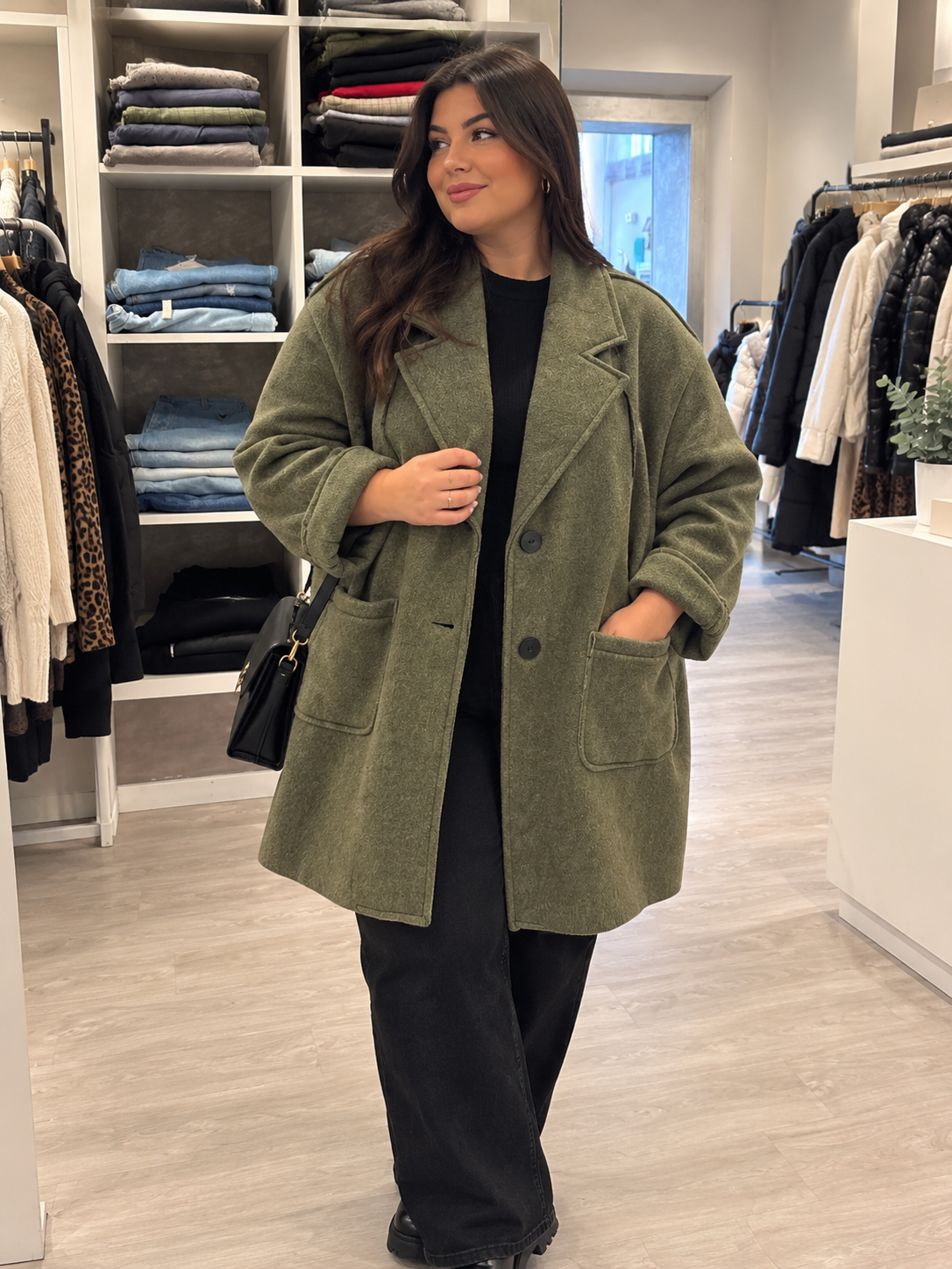 Cappotto curvy lana