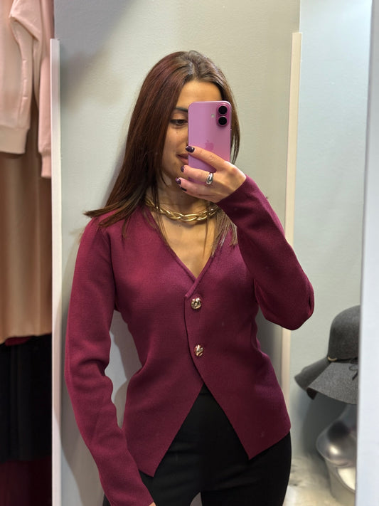 Cardigan asimmetrico