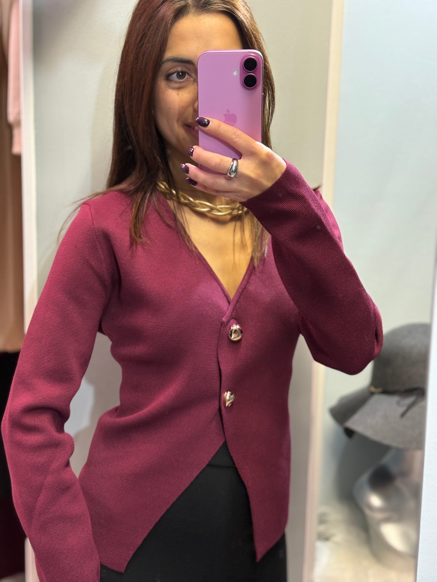 Cardigan asimmetrico