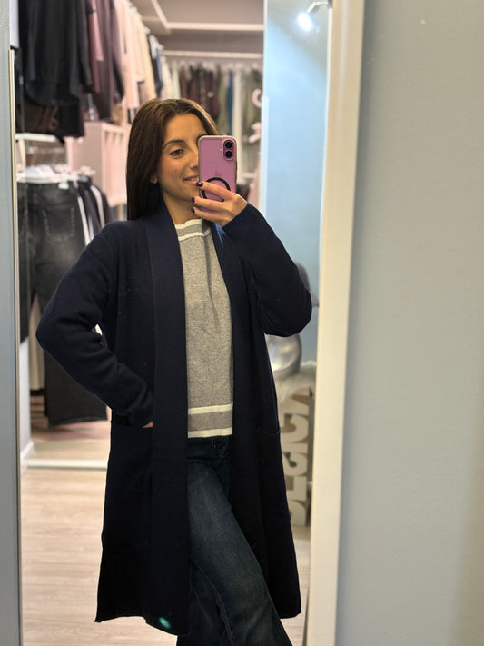 Cardigan lungo in lana