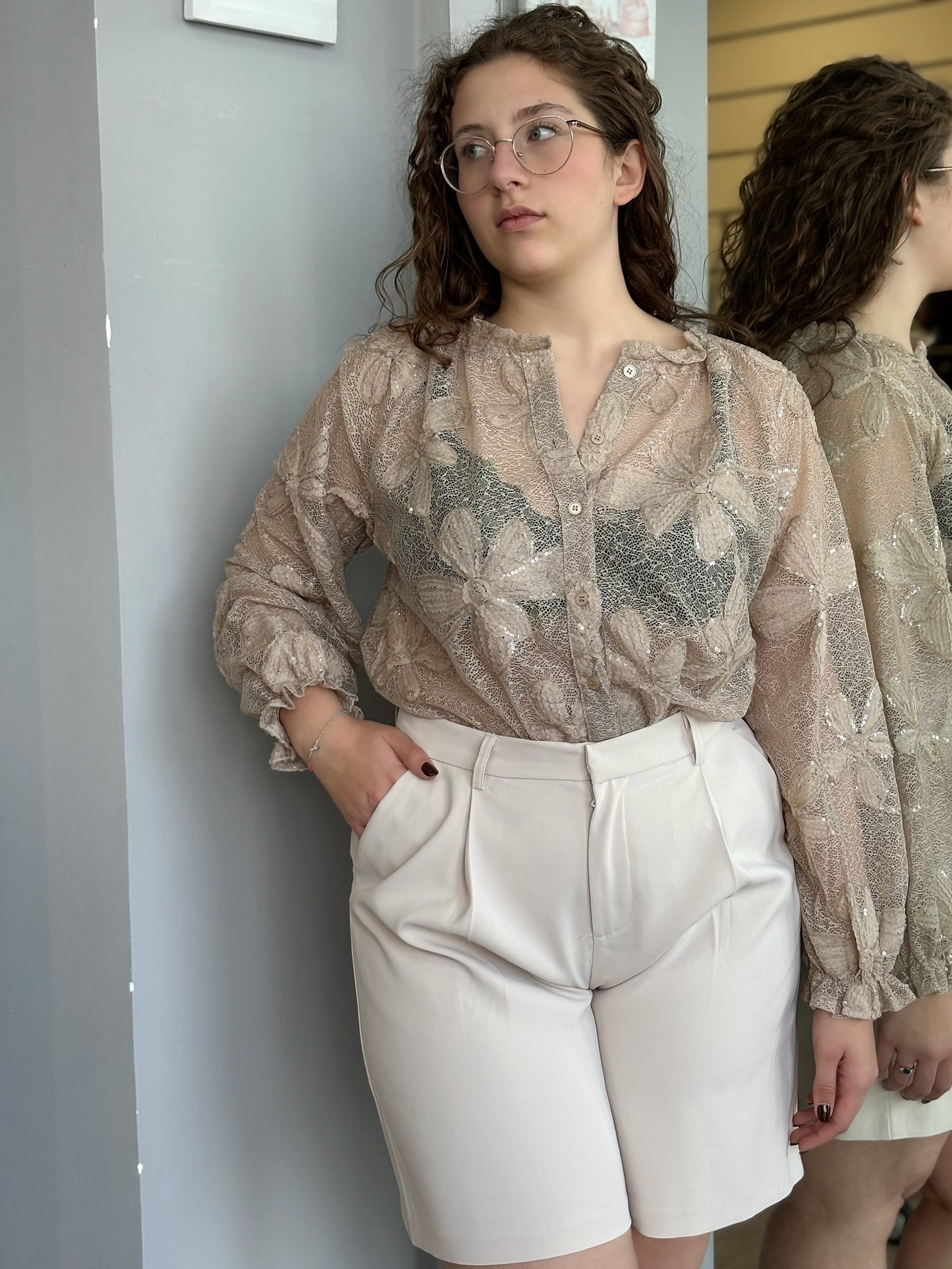 Pantalone bermuda petite/curvy
