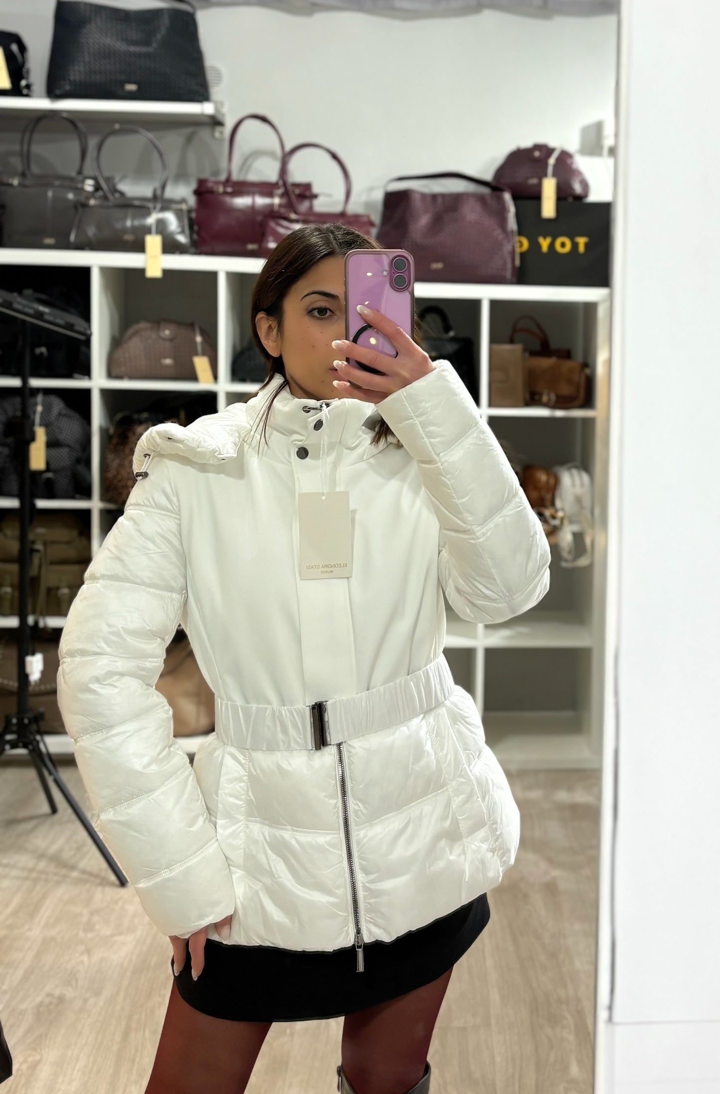 Giubbotto corto white ELEONORA STASI