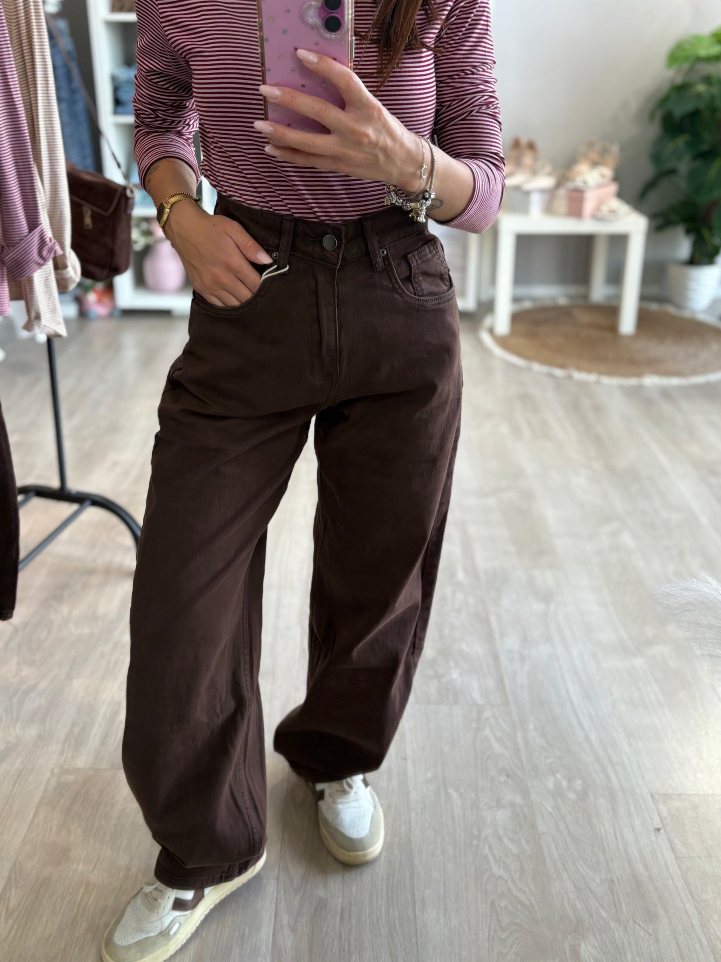 Jeans balloon brown