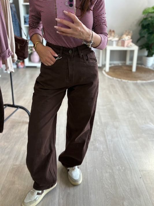 Jeans balloon brown