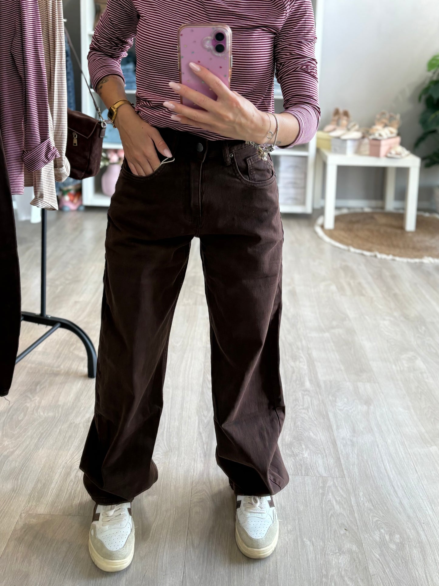 Jeans balloon brown