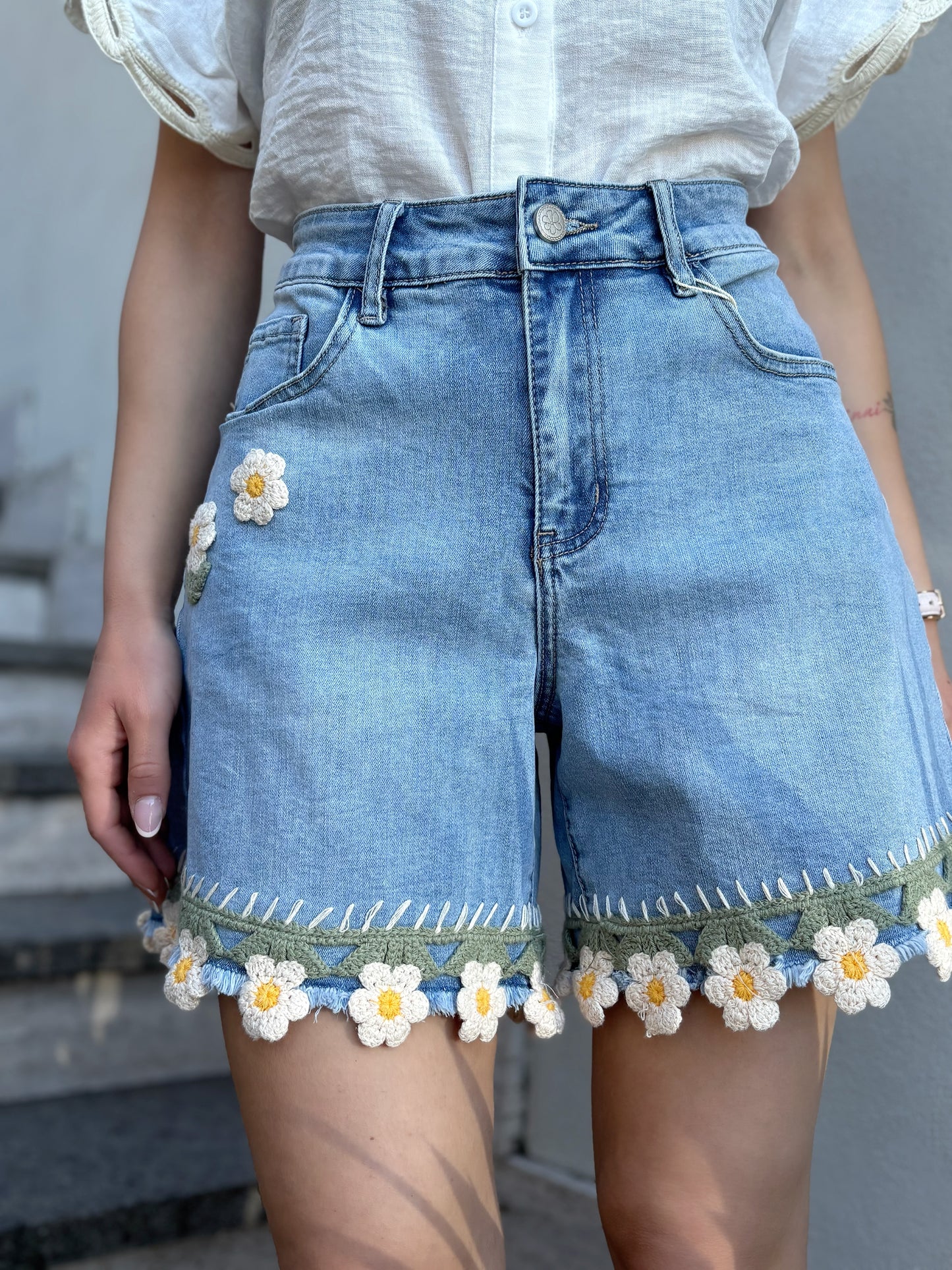 Jeans corto Fiorellini