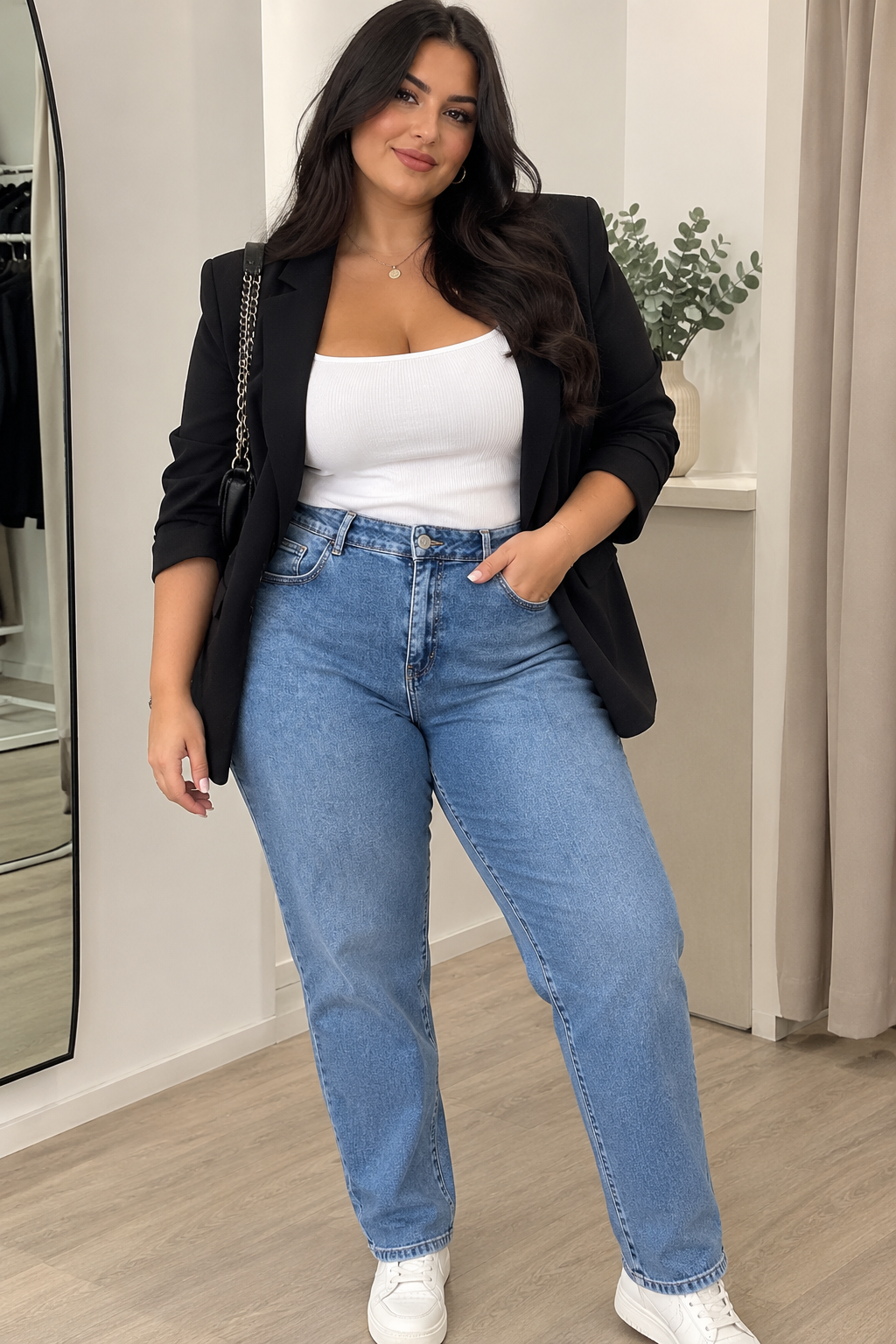 Jeans curvy modello boyfriend