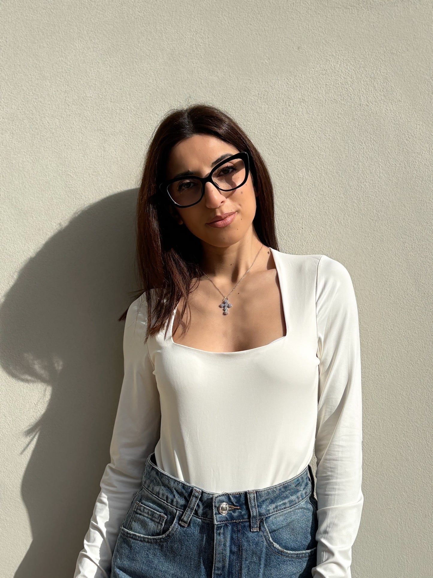 Maglia scollo quadrato