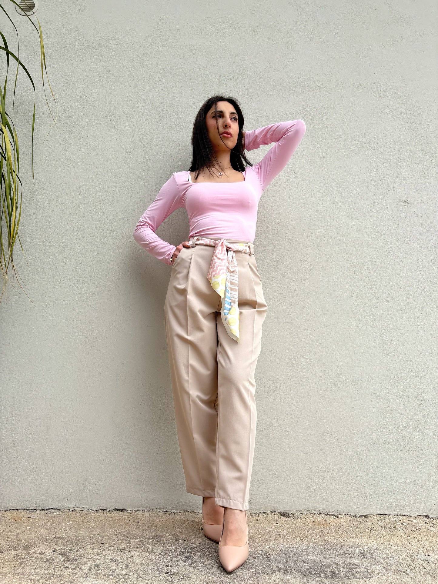 Pantalone con foulard