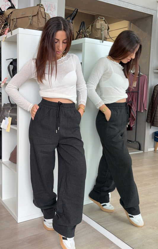 Pantalone tuta caldo cotone