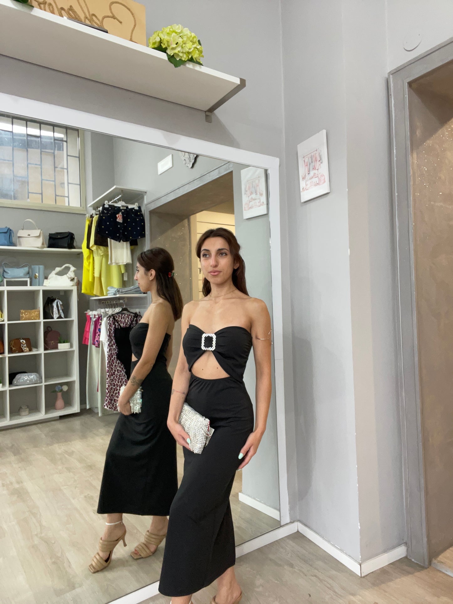 Vestito lungo fascia