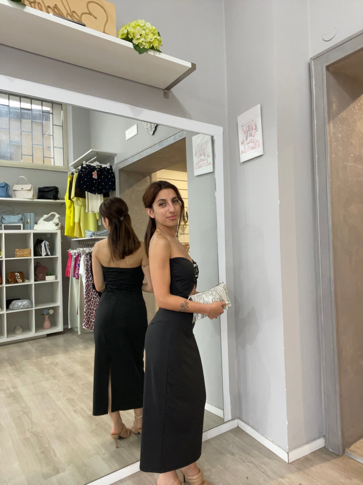 Vestito lungo fascia