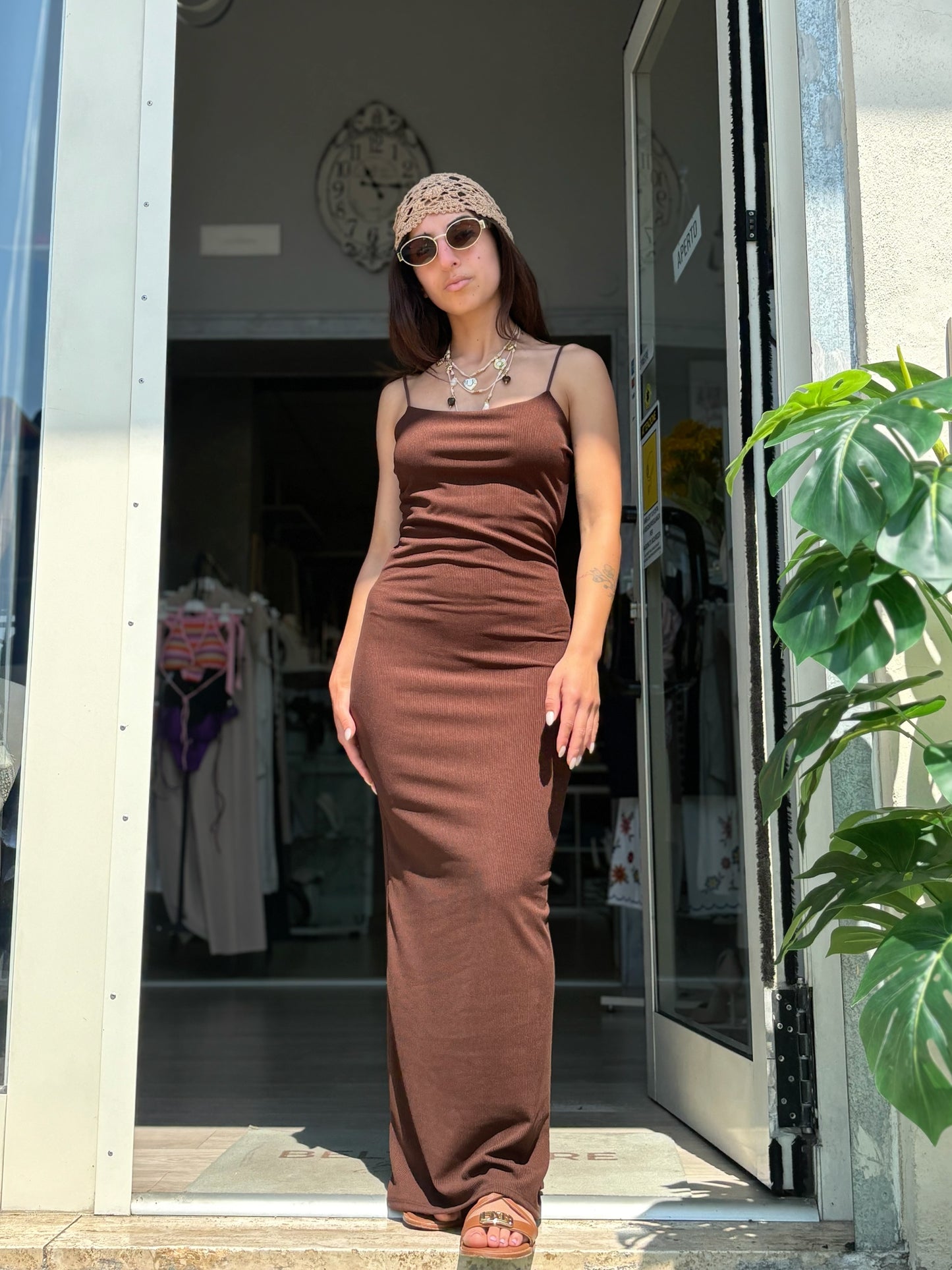 Vestito lungo palma